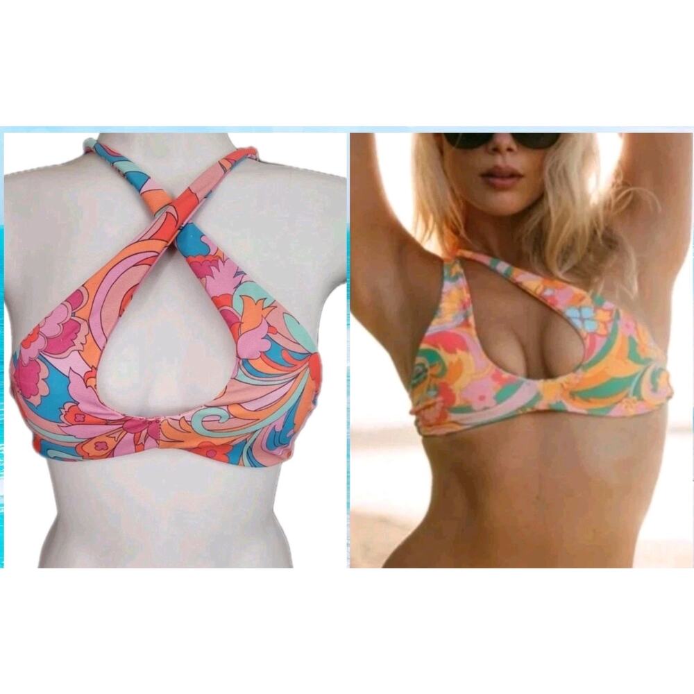SKATIE NADI New Multiway Bikini Top Size XS Pastel Pucci Design